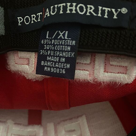 Rise Poker L/XL Red Baseball Hat Cap Sportswear Flexfit - Picture 3 of 6